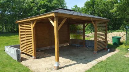 GARTENHAUS GARTENLAUBE AUS MASSIVHOLZ HOLZHAUS MIT IMPRÄGNIERUNG BERLIN 5x4m