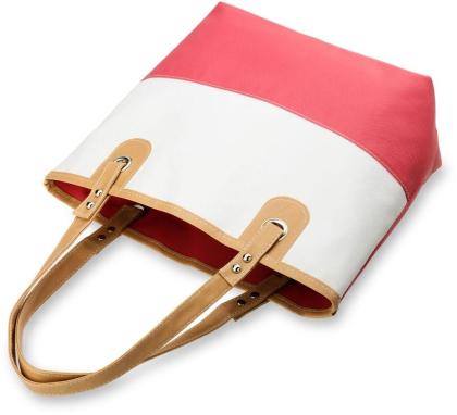 Damen Frühlings - Handtasche Shopper Bag zweifarbige Strandtasche
