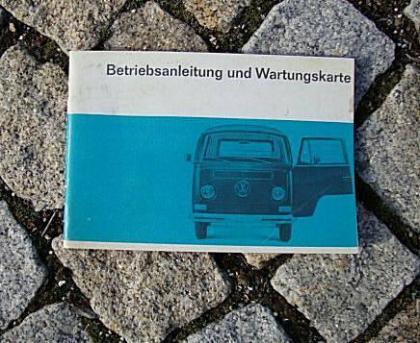 Betriebsanleitung VW Transporter / Bus T2 1975