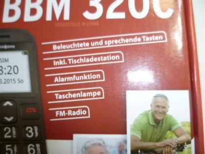 Seniorenhandy SWISS ONE BBM 320C , Notruf Nr. 134