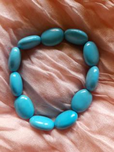 Schmuck: Armband aus elf echten Türkisen