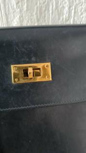 Hermes Tasche Kelly Bag Vintage Dunkel Blau