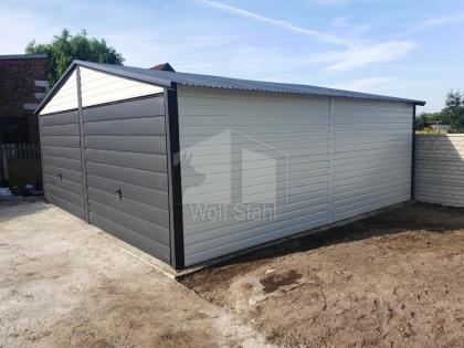 Blechgarage 6x6m Anthrazit Doppelgarage Metallgarage Fertiggarage Schnelle Liefe
