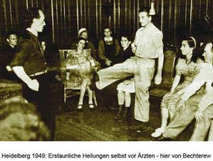 Frankfurt. Heilung durch Ansehen des Films über den Wunderheiler Bruno Gröning? 