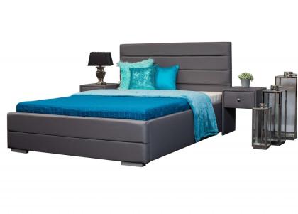 Bett Polsterbett mit Lattenrost Designbett Doppelbett 90x200