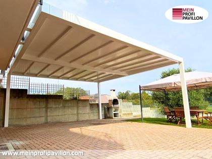 Pavillon 5x6 Überdachung Pagodenzelt Festzelt Pvc Terrassendach Pergola Terrasse
