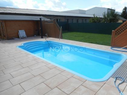 GFK POOL Schwimmbecken 8, 20 x 3, 10 x 1, 55 SET Schwimmpool Fertigbecken