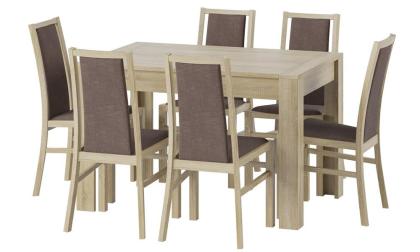 MPS praktisch Tisch SYRIUS 120-190x80x76 cm Eiche Sonoma Esszimmer 4-8 Personen 