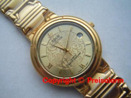 Lobor Herren-Armbanduhr - Barock Stil - 23ct Gold Plated - neuwertig