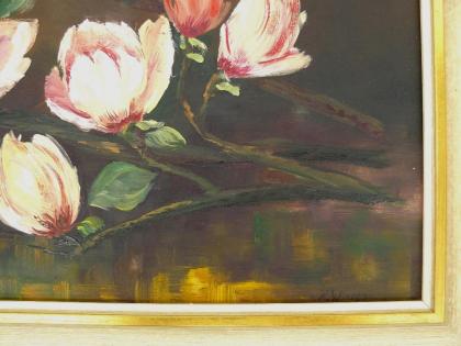 Gemälde Rudolf Winter Magnolien alt (B062)
