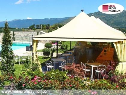 Pavillon 5x6 Überdachung Pagodenzelt Festzelt Pvc Terrassendach Pergola Terrasse