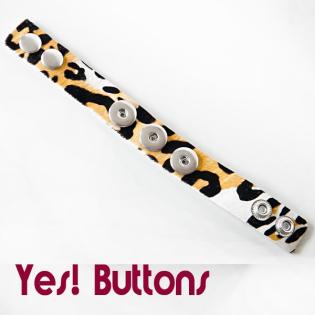 Donna Fedori Yes! Buttons Lederarmband für Click Buttons, Chunks, Druckknöpfe, g