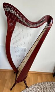 Camac Hermine Haken-Harfe (Mahagoni) 34 Saiten - mit Herstellergarantie bis 16.0