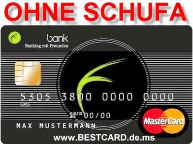 Die beste Kreditkarte ohne Schufa