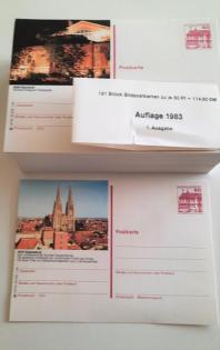 191 Bildpostkarten, Auflage 1983 – 1.Auflage zu je 60Pf (neu)
