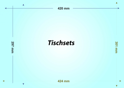 100 Tischsets DIN A3 - Material Kunststoff ca. 0, 4 mm