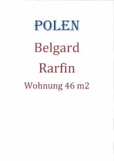 VERKAUFE eine WOHNUNG 46 m² auf einem Dorf Rarfin (Rarwino) in POLEN 20 000€