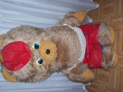 80cm gr.Teddy in Lederhose und Hut,gepflegt,TOP,weich