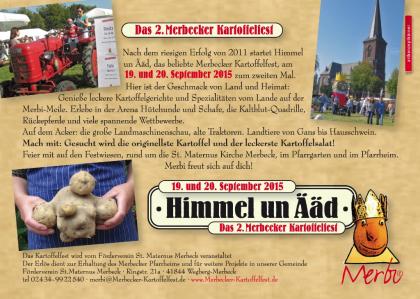 Himmel un Ääd - das 2. Merbecker Kartoffelfest am 19. und 20. September2021