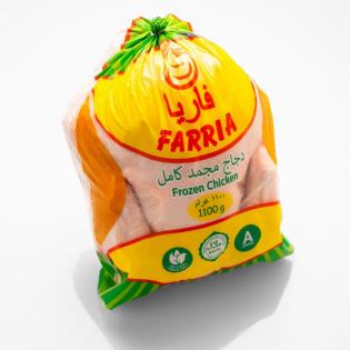 Hühner-Karkasse einzeln verpackt im Karton. FARRIA. Gewicht 0,7 - 2,5 kg.