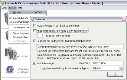 Postbuch für Windows