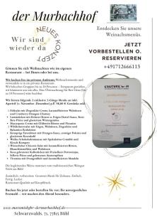 Der Murbachhof WIR SIND WIEDER DA mit neuen Konzept