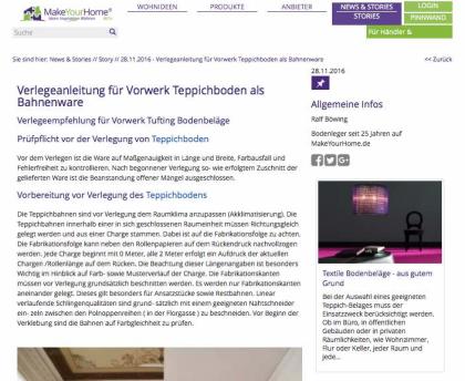 Verlegeanleitung für Teppichboden als Bahnenware Verlegeempfehlung für Bodenbelä