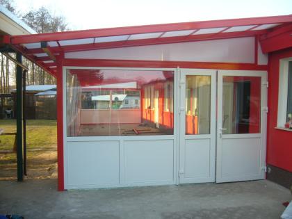 -> große ÜBERDACHUNG 6,8 x 9 x 2,5/2,2 - aus Polen von BLASK   <-