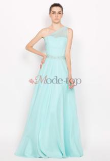 Ärmelloses Chiffon A-Linie Abendkleid  - Mode-top