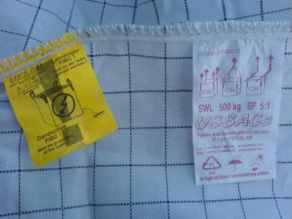 1,90 m hohe Big Bags um 1,60 aus Widnau, Schweiz