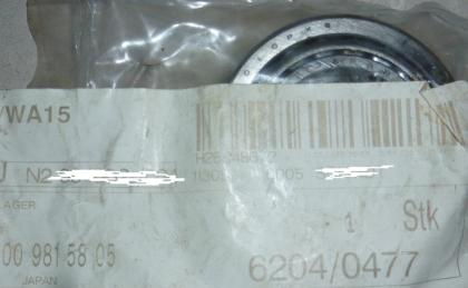 Kegellager Kugellager für div. Mercedes-Benz Typen A 0009815805 