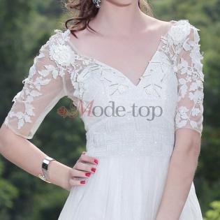 Chiffon konservatives Abiballkleid Kleid - Mode-top.de
