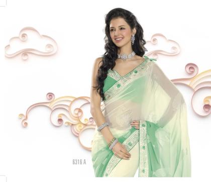 Bollywood SARI INDISCHE PARTY KLEID mit Blusenstoff