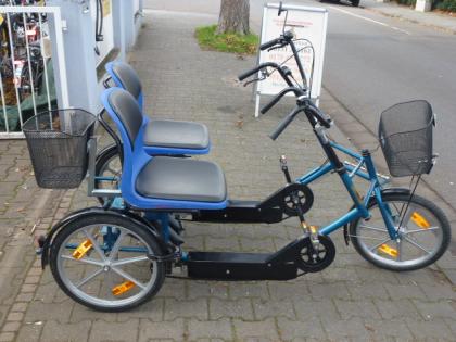 (143) Dreirad 5 Gang DOPPELSITZER mit Rücktrittsbremse 20 Zoll u 2 Trommelbremse
