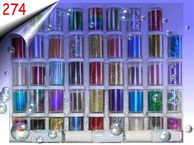 Nail Art Folie Set 46-er um 55, 20€