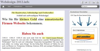 Schluß mit aufwendigem Webdesign!