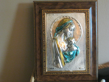 2 religiöse Bilder auf 925er Silber