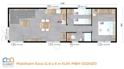 Mobilheim Koos 11,5x4m