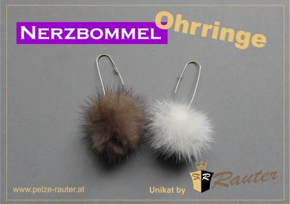 Nerz Pelzohrringe