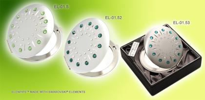 Taschenspiegel aus Metall Serie EL-01 ELENPIPE MADE WITH SWAROVSKI® ELEMENTS
