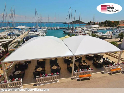 Pavillon 6x6 Überdachung Pagodenzelt Festzelt Pvc Terrassendach Pergola Terrasse