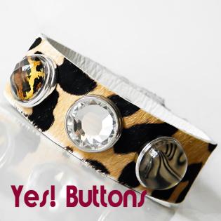 Donna Fedori Yes! Buttons Lederarmband für Click Buttons, Chunks, Druckknöpfe, g