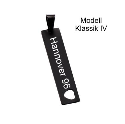 Halslederkette mit Edelstahlanhänger „Klassik“personalisiert