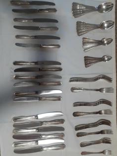 Bruckmann Sächsisches Hofmuster 800er Silber Besteck 66 Teilig