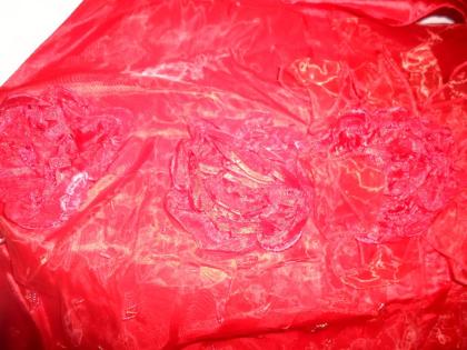 Abendkleid rot gr. 40-42 mit schulterschal. 1x getragen
