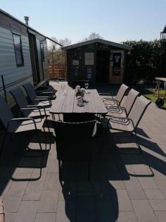 Wohnmobil Chalet von privat auf Camping Ijsselstrand in Doesburg/ Niederlande zu