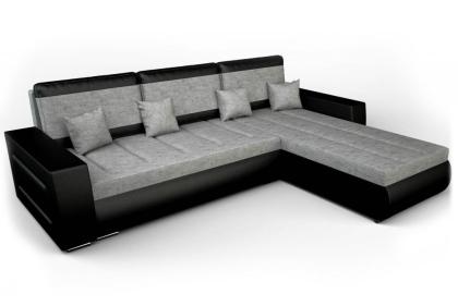 Sofa Couch Ecksofa Eckcouch Schlaffunktion Bettkasten - LAMBRO