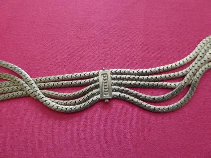 Christian Dior, Damen-Gürtel, Metall, silberfarben, 60er Jahre