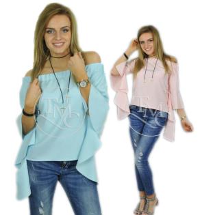 Bluse Damenbluse Damentop Blouse Damenhemnd Top 3/ 4 Ärmel Tunika