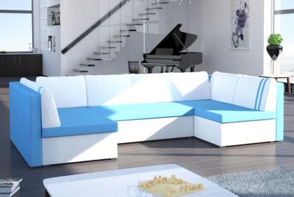 Sofa Couch Ecksofa Eckcouch Schlaffunktion Bettkasten - SILVIO